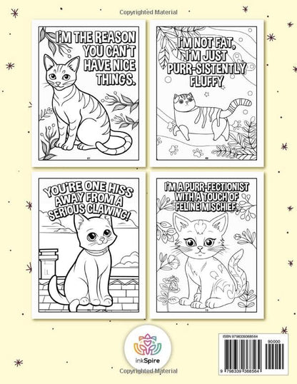 Swearing Cats Coloring Book For Adults: Swearing Cats Catitude Coloring Book