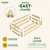 Greenes Fence Original Pine Raised Garden Bed, 2' x 4' x 10.5" - Made in USA with American Pine Greenes Fence
