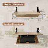 DOLEMODUO Hidden Shelf for Gun, Wall Mounted Hidden Gun Storage Shelf with Lock, Solid Wood Hidden Compartment Furniture DOLEMODUO