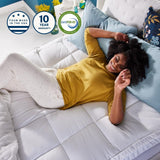 Sleep Innovations Dual Layer 4 Inch Memory Foam Mattress Topper, Twin Size, Medium Support, 2 Inch Cooling Gel Memory Foam Plus 2 Inch Pillow Top Cover Sleep Innovations