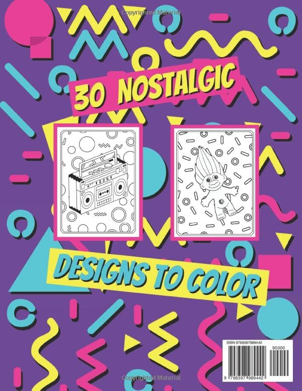 90's Mom: Nostalgic Coloring Book for Cool Moms from the Vibrant Pop Decade.