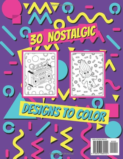 90's Mom: Nostalgic Coloring Book for Cool Moms from the Vibrant Pop Decade.