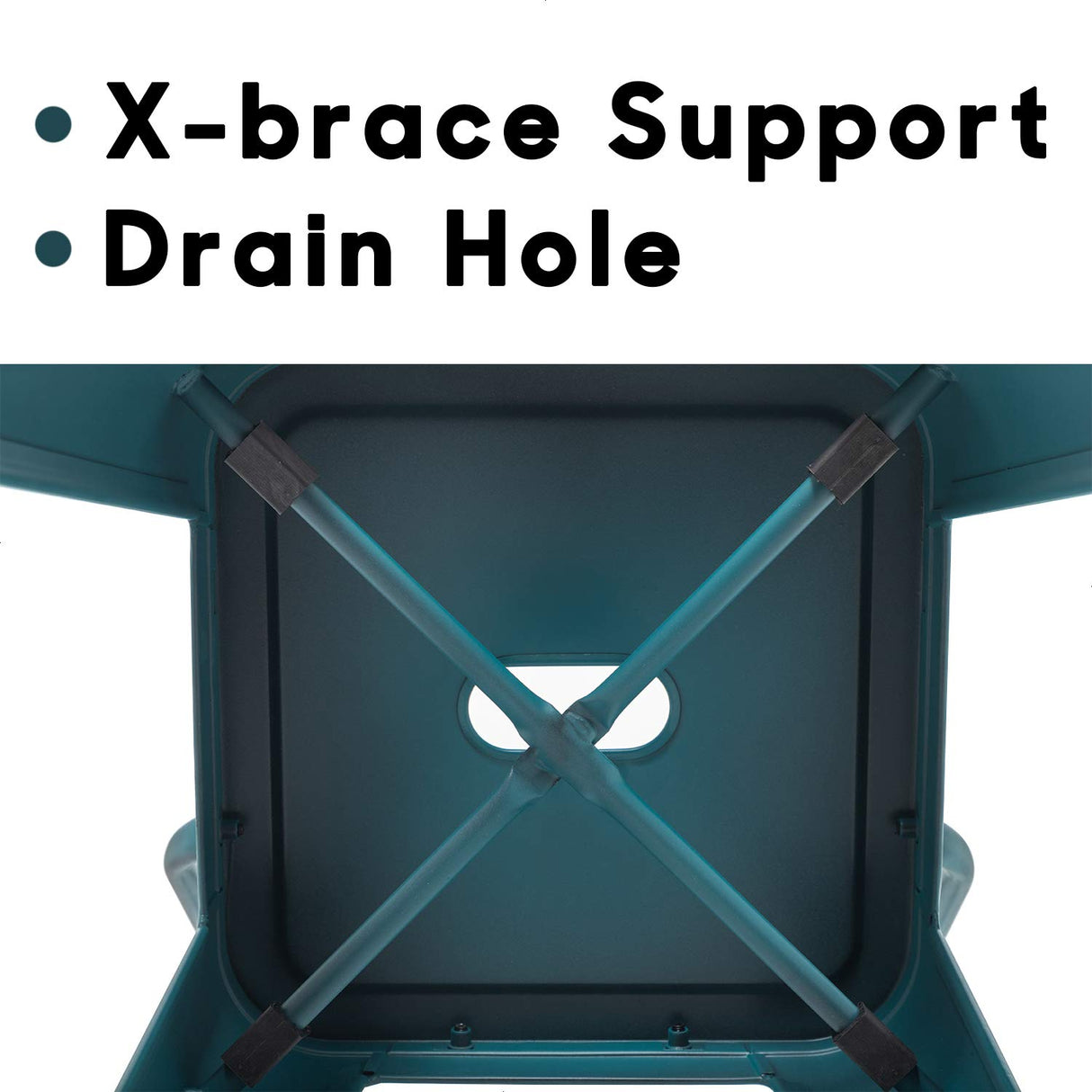 Aklaus Metal Bar Stools Set of 4 Barstools Bar Height Bar Stools with Back Industrial Bar Stool Indoor Outdoor Stools Kitchen Dining Chairs Modern Bar Chairs Distressed Teal Blue 30inch Stools Aklaus