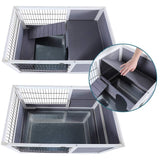 PETSFIT Guinea Pig House Leak Proof Design, Spruce Wood Rabbit Hutch with Bottom Net Hideout for Rest and Ramp for Enter and Out Solid Grey Petsfit