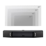 FITUEYES Floating TV Stand Wall Mounted TV Shelf with Door Wood Media Console Entertainment Center Under TV Floating Cabinet Desk Storage Hutch for Home and Office Black FITUEYES