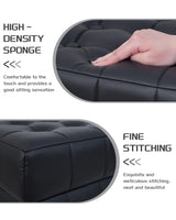 aoohxzr 17" Square Storage Ottoman Bench,Wooden Frame Loads,Flip-top Design,12.2 Gallons,Entryway Bedroom Living Room Foot Stool,Synthetic Leather with Stitching,Light Luxury Modern Style,Ferrous aoohxzr