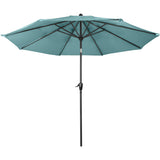 Pure Garden Patio Umbrella with Auto Tilt - 10FT Easy Crank Outdoor Umbrella with Vented Canopy for Deck, Balcony, Backyard, or Pool (Dusty Green) Pure Garden