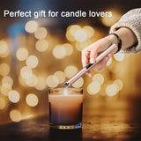 SUPRUS Electric Lighter Candle Type C Rechargeable Lighter with Upgraded LED Battery Display Safety Switch Flameless Plasma Windproof for Candle Cooking BBQs Fireworks (Champagne Gold) SUPRUS