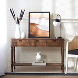 SAFAVIEH Home Collection Landers Brown 3-Drawer Console Table CNS5711C Safavieh