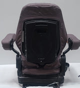 DSC Tractor Seats, Forklift/Tractor Replacement Suspension Seat with Built-in Headrest and Adjustable Armrest Customized in Gray Endura. TSKL10-C8 WoodArtSupply