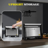 Aigostar Panini Press, 1200W Sandwich Maker and Electric Indoor Grill with Ceramic Non-Stick Coated Plates, Opens 180°to Fit Any Size of Food, Stainless Steel Surface & Removable Drip Tray, Silver Aigostar