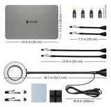 SainSmart Magnetic Helping Hands Soldering Station with an 11.1 x 7.1 Inch Larger Base, 5X LED Magnifying Lamp, 4 PCB Circuit Board Holder & 4 Flexible Magnetic Helping Hands SainSmart