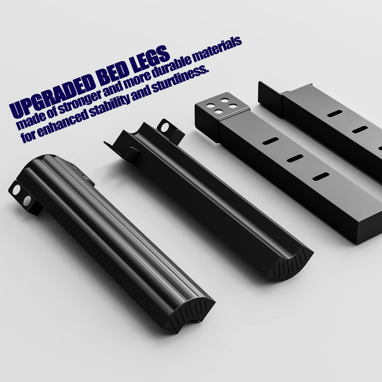 Hunlostten 14in High King Bed Frame No Box Spring Needed, Heavy Duty King Platform Bed Frame with Round Corners, Easy Assembly, Noise Free, Black Hunlostten