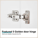 GraceGrove Armoire Wardrobe Closet Mirror, 3 Doors 2 Drawers White Large Capacity Clothing Storage Bedroom Armoires Wardrobe Closet with Hanging Rod 47.3" L x 20.3" W x 74.2" H GraceGrove