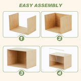 Cinnvoice Diorama Box Unfinished Large Display Box Wooden Display Cases for Collectibles 15.7'' x 11'' x 11'' with Transparent Lid Desktop Wood Storage Container for Dolls Dollhouse Miniature Figures Cinnvoice