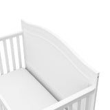 Graco Paris 4-in-1 Convertible Crib (White) - GREENGUARD Gold Certified, Converts to Toddler Bed, Daybed and Full Bed, Fits Standard Crib Mattress, Adjustable Mattress Base Graco