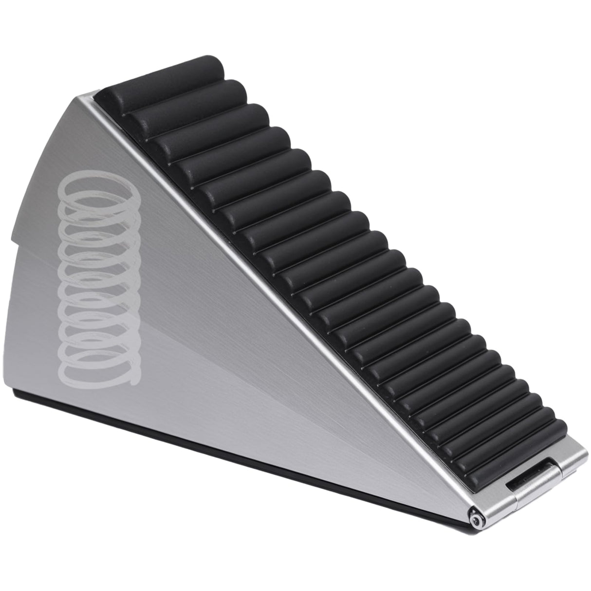 Large Door Stopper - Metal Door Wedge, Tall Door Stopper, Spring Rubber for Extra Strong Grip (Silver, 1 Pack) MAOBUYOU