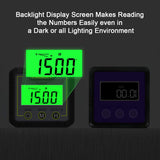 Huepar Digital Level Angle Gauge Mini Angle Finder Level Box with V-Groove Magnetic Base&Backlight LCD Bevel Gauge Inclinometer for Carpentry,Building, Automobile, Masonry -0-360°Fast Measurement AG01 Huepar