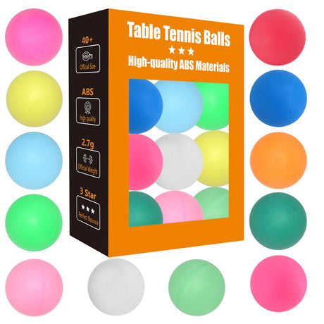 meizhouer Ping Pong Balls 12 Pack: 3 Star 40mm Colored Table Tennis Balls for Outdoor Practice Yard Party Kids Game Cat Toys(Pack of 12 - Multicolour) meizhouer
