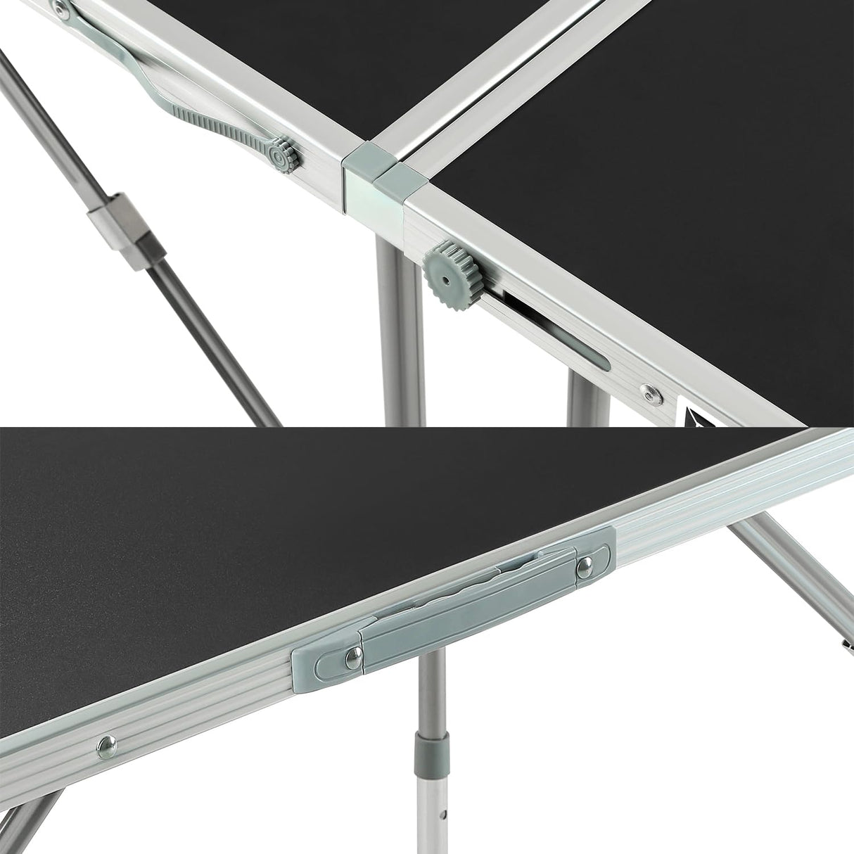 DNA MOTORING Multi-Functional 3pcs Multi-Purpose Folding Work Table, Portable 4-Level Adjustable Height Workbench for Workshop, Camping Trip, W/Handle, Tools-00548 DNA MOTORING