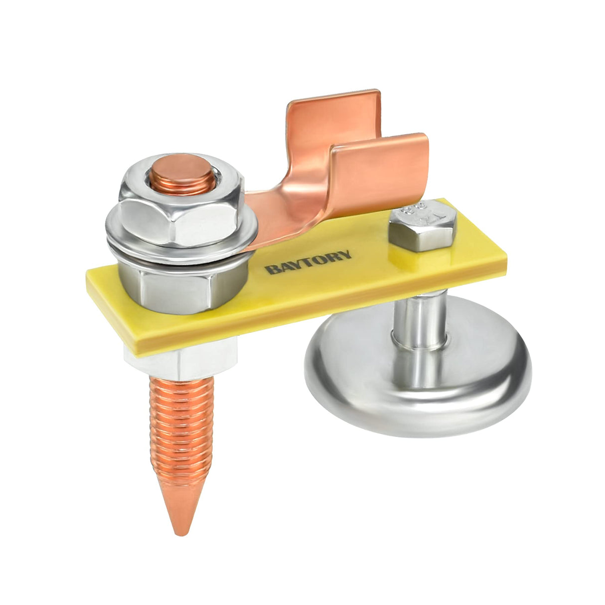 BAYTORY Upgrade Magnetic Welding Support Ground Clamp Tools, Welding Magnet Head Strong Magnetism Large Suction, Copper Tail Welding Accessories Stability Clamps BAYTORY