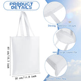 CHENGU 12 Pack Sublimation Tote Bags Blank Canvas Bag Reusable Grocery Bags 15.7x12 Inch Washable Heat Transfer Bag Bulk DIY Craft (White) CHENGU