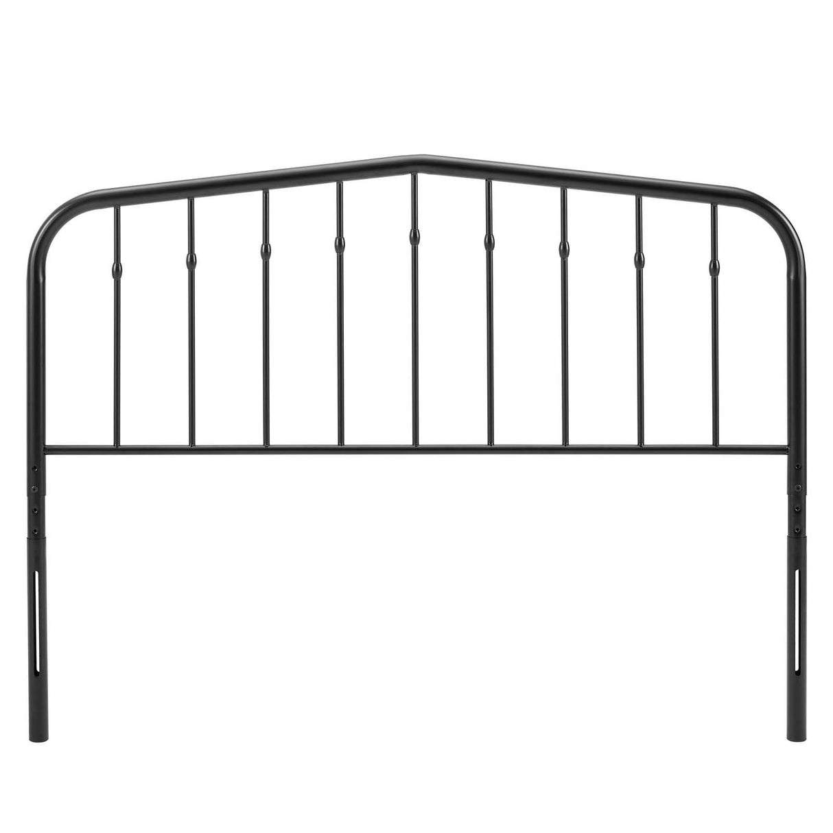 Modway Lennon Modern Farmhouse Metal Queen Headboard in Black Modway