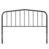 Modway Lennon Modern Farmhouse Metal Queen Headboard in Black Modway