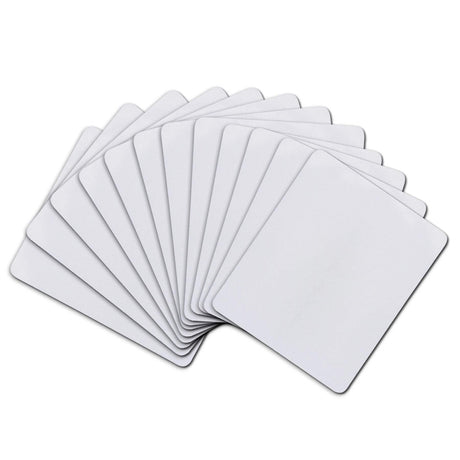 A-SUB Sublimation Mouse Pad Blank Rectangular Blanks 12 pcs for Sublimation Transfer Heat Press Printing Crafts 24x20x0.2cm White A-SUB