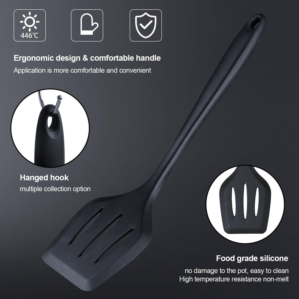 RAXCO Kitchen Utensils Set for Cooking-7 Cooking Utensils,6 Knife set Black,5 Utensil Sets,utensilios de cocina(18-in-1) RAXCO