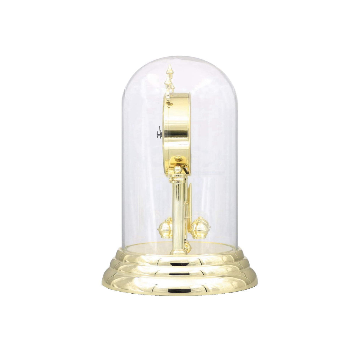 SEIKO 9 Inch Anniversary Mantel Clock with Glass Dome & Rotating Pendulum Seiko