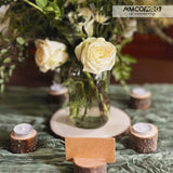 10 Pcs Wood slices for centerpieces 6-8 Inch, with 10 Versatile Candle Holders and Card Holders,and 20 Cards. Rustic wooden centerpieces for table for weddings,baby showers,DIY,crafts, party,home deco AMCOARG