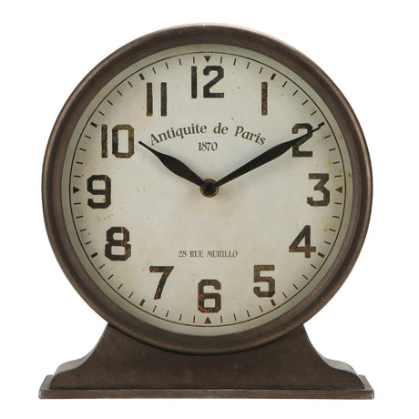 NIKKY HOME Antique Mantel Clock, Battery Operated Decorative Desk Table Clock for Home, Office, Living Room, Bed Room, Brown NIKKY HOME