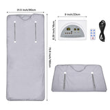 Juilsioa Infrared Sauna Blanket for Fitness and Detox Anti Aging, Length 71" with Remote Control, 2 Zone Temperature Control, Quick Sweating Professional Body Sculpting Home Sauna Juilsioa