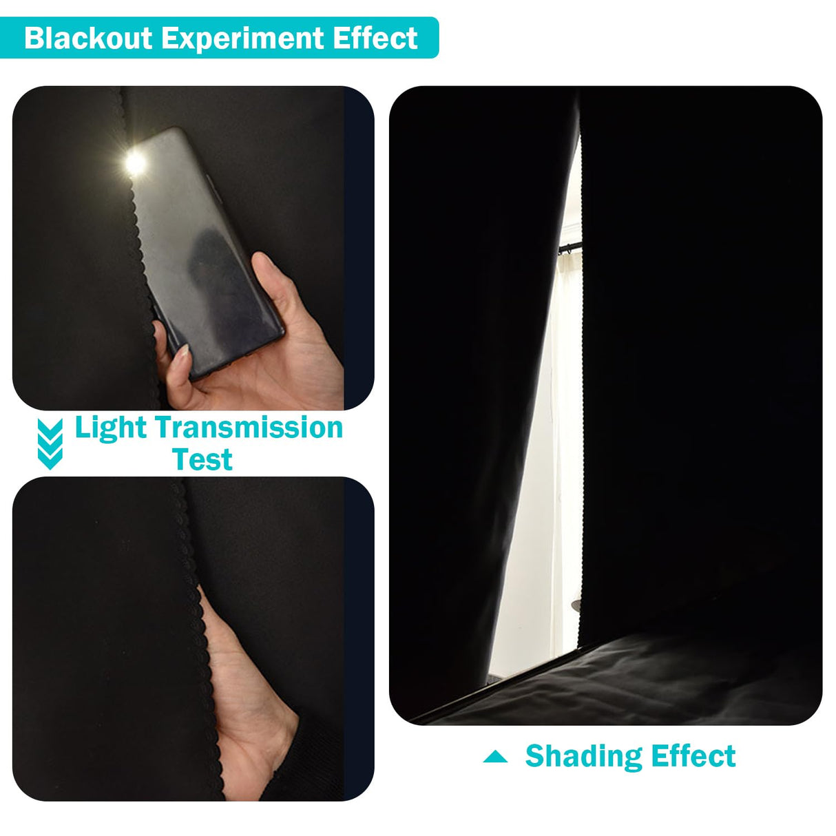 NKM 2pcs Blackout Bottom bunk Bed Curtain,bunkbed Curtains for The Bottom bunk,Dorm Bed Curtains with Black Shading Coating for Students Single Sleeper NKM