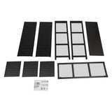 Blisiour Display Cabinet with Acrylic Doors, Display Curio Cabinet with 3+4 Shelves for Collectibles Figures, Black Bamboo Storage Display Case Clear Showcase for Home Office Living Room Gaming Room Blisiour