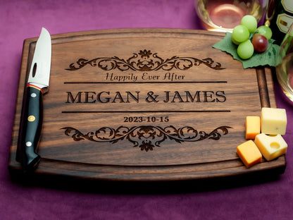 Straga Personalized Cutting Boards | Handmade Wood Engraved Charcuterie | Custom Housewarming, Home Purchase Gift for Homeowners, Real Estate Agents - WoodArtSupply