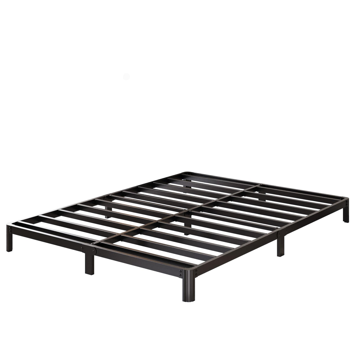 Lutown-Teen 5 Inch Low King Bed Frame with Rounded Corner Legs, 2000 LBS Heavy Duty Metal King Size Platform Bed Frame No Box Spring Needed, Noise Free, Easy Assembly, Black Lutown-Teen