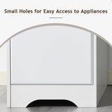 MaverickFurni White Desk with 6 Drawers, 58 Inch Executive Desk with 2 File Cabinet, White Wood Computer Desk with Storage, Study Desk for Bedroom, Home Office Desk with Drawers MaverickFurni