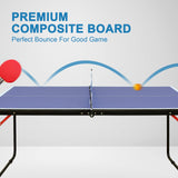 Small Mini Ping Pong Table, Portable Indoor Outdoor Folding Table Tennis Table with 2 Paddles, 3 Balls and Net Generic