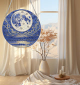 hospitian DIY Hanging Diamond Art Pendant Painting Kit Landscape,Lake Moon Diamond Painting Kits for Adults,Special Crystal Gem Craft Painting Kit Ornament 9.4x9.4inch hospitian