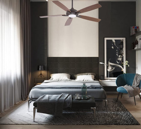 MINKA-AIRE F1001-ORB Dyno XL 60" Ceiling Fan with LED Light & Remote, Oil Rubbed Bronze MINKA-AIRE