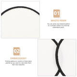 Crochet Hats 10Pcs Round Sublimation Patches Iron On Patches Fabric Blank Applique Embroidered Motif Clothing Supplies for Hats Backpacks Jeans Dress Blank Hat EXCEART