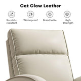 HAOMARKETS Swivel Rocker Recliner Chair, Manual Faux Leather Glider Rocking Recliners for Adults, 360° Swivel Nursery Reclining Sofa with Storage Pocket HAOMARKETS