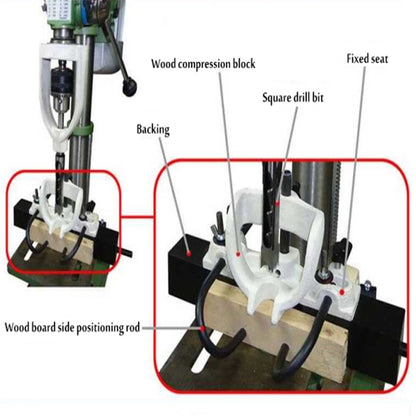 Mortising Machine, Woodworking Bench Mortiser Square Hole Chisel Drilling Machine Location Tool for Mortiser Circles/Square Hole Chisel Drilling - WoodArtSupply