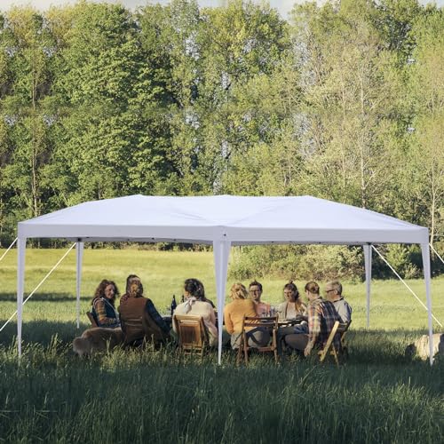 Outvita 10x20ft Ez Pop Up Outdoor Canopy Tent, Portable Commercial Instant Tent with Carry Bag for Party Wedding Birthday BBQ Events Outvita