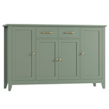 HORSTORS 55" Buffet Cabinet with Storage, Kitchen Buffet Sideboard with Drawers, Large Storage Cabinet with Doors and Shelves, Modern Farmhouse Coffee Bar for Kitchen, Dining Room, Living Room, Green HORSTORS