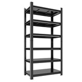 ErgoNova Garage Shelving 3600LBS Heavy Duty Shelving Units and Storage Shelves Adjustable 6 Tier Metal Shelving for Kitchen,Utility Room and Basement, Black (15.75" Dx35.43 Wx77.44 H) ErgoNova
