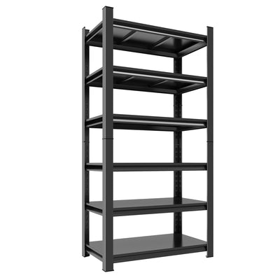 ErgoNova Garage Shelving 3600LBS Heavy Duty Shelving Units and Storage Shelves Adjustable 6 Tier Metal Shelving for Kitchen,Utility Room and Basement, Black (15.75" Dx35.43 Wx77.44 H)