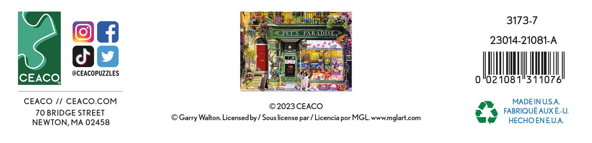 Ceaco - Shop Windows - Pet's Paradise - 1000 Piece Jigsaw Puzzle Ceaco